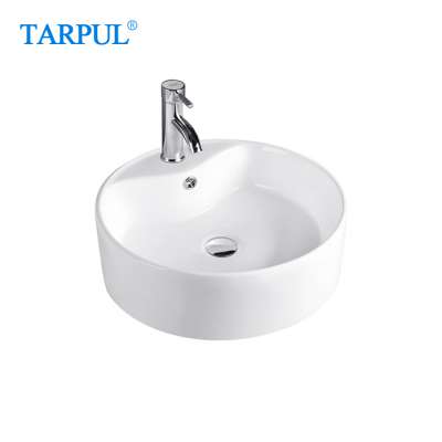 5 Years Warranty Modern Round White Countertop Bathroom Hand Sink Wash Basin